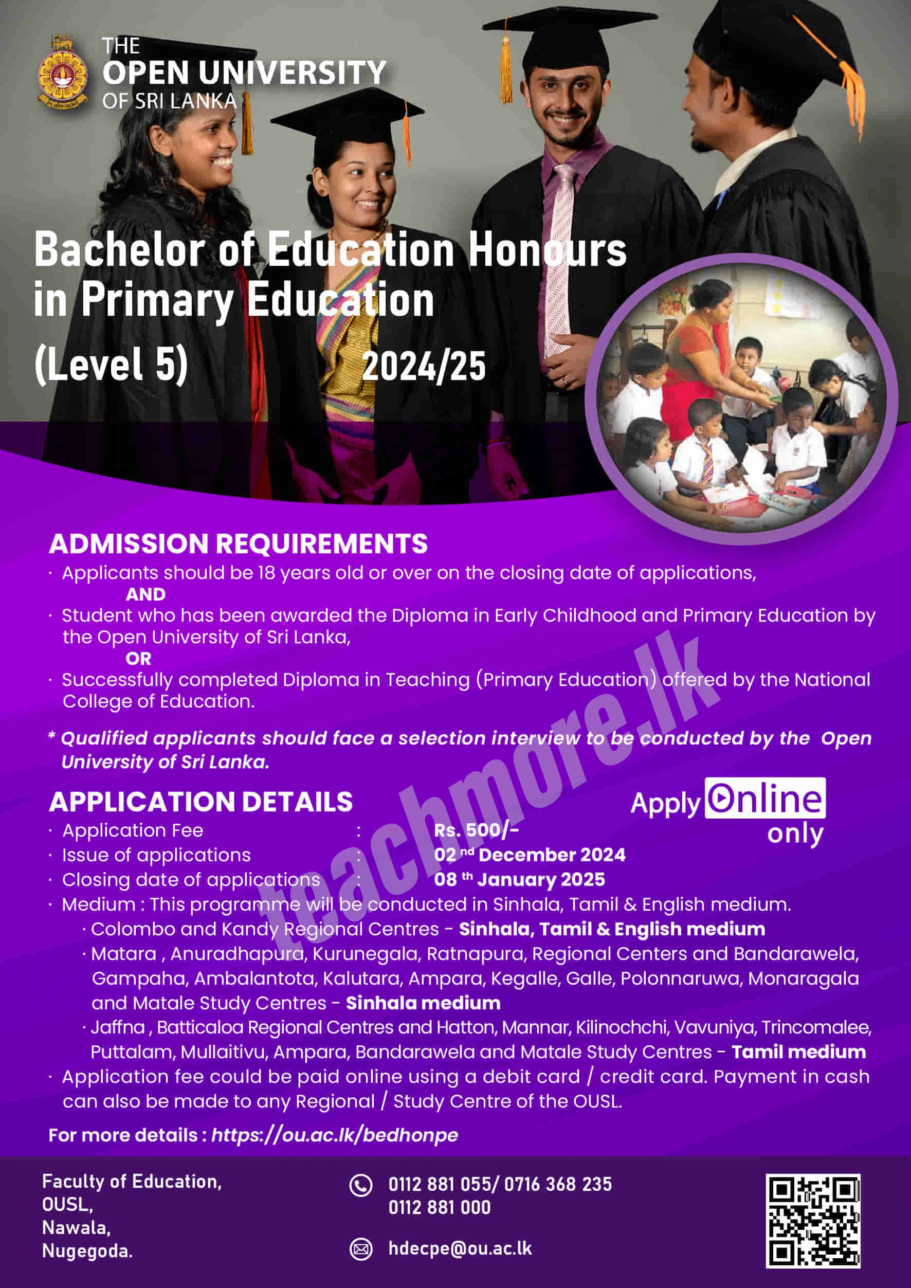 BEd Degree English Medium