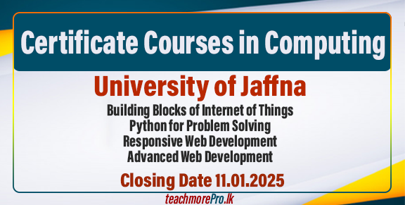 Certificate Courses in Computing - University of Jaffna