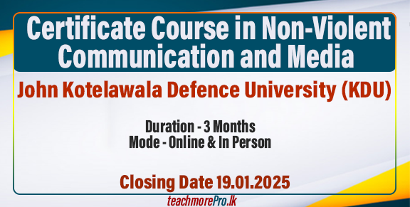 Certificate Course in Non-Violent Communication and Media