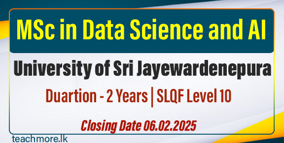 MSc in Data Science and AI 2025 - University of Sri Jayewardenepura