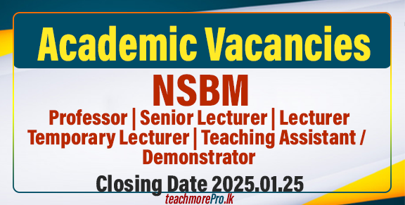 NSBM Invites Applications for Academic Positions