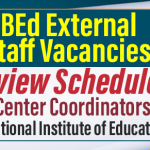 BEd External Staff Vacancies: Interviews