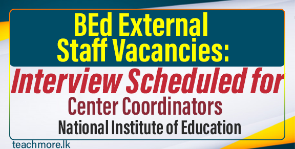 BEd External Staff Vacancies: Interviews