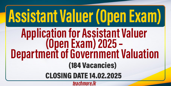 Application for Assistant Valuer (Open Exam) 2025 – Department of Government Valuation